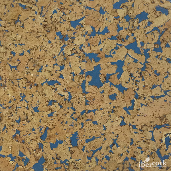 Пробковое настенное покрытие в пластинах EasyCork Кориа азул